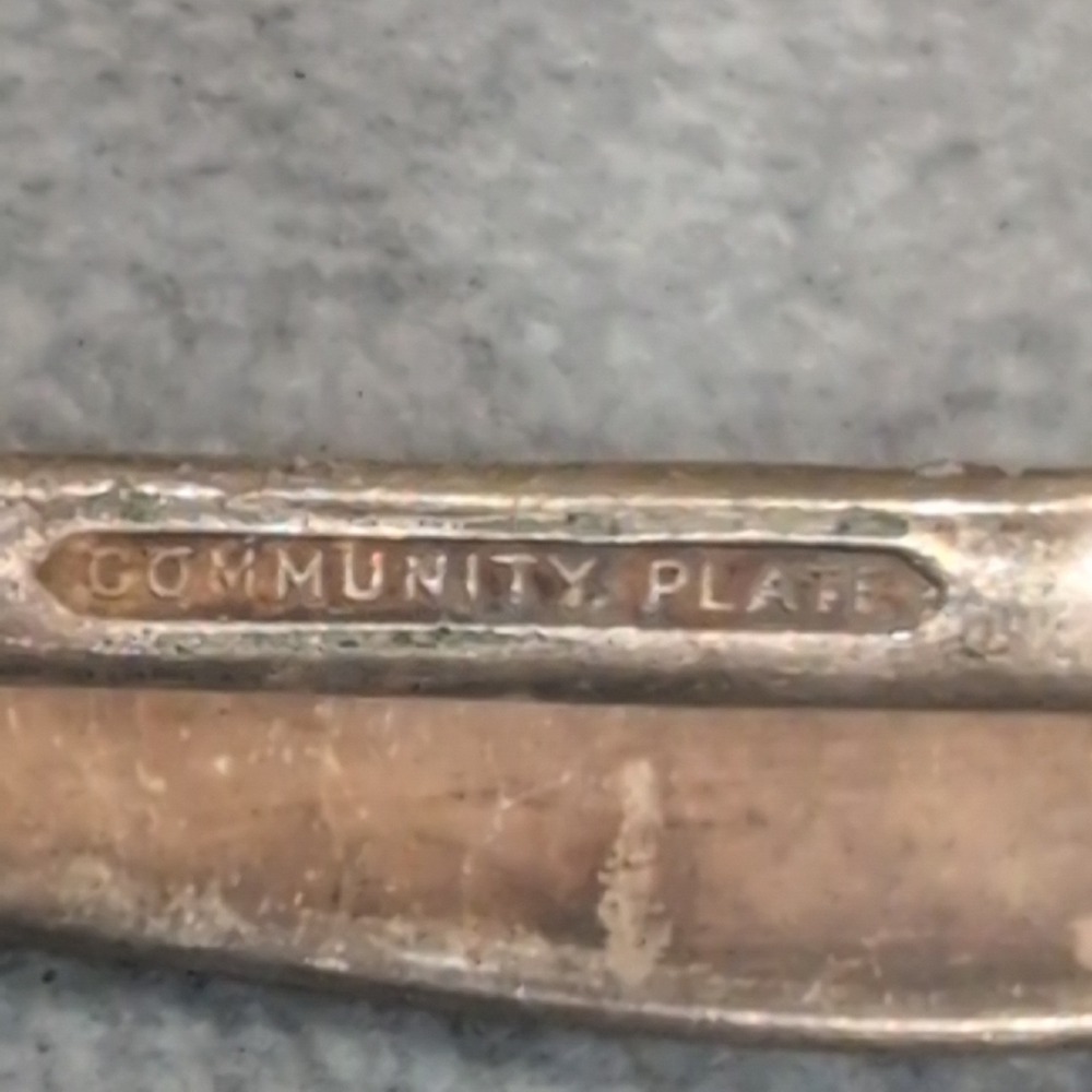 Community Plate Silverware Set 2‎ Spoons 1 Fork Vintage Floral Engraved Flatware - Picture 4 of 5